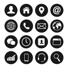 Fototapeta premium Web icon set. Vector illustration.