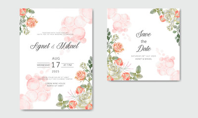 romantic and beautiful flower wedding cards invitation