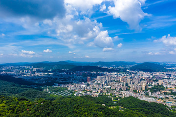 overlooking city of Guangzhou in China