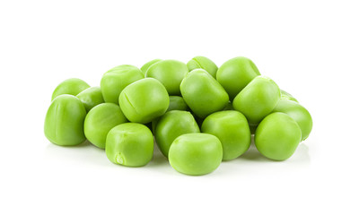 Green peas isolated on white