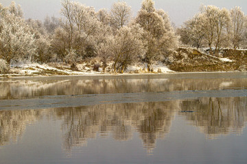 Winter landscape in Romania