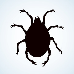 The little mite. Vector doodle symbol