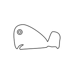 Whale icon. Ocean animal symbol. Logo design element
