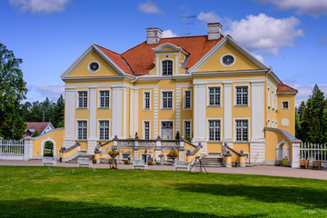 Fototapeta na wymiar Sightseeing of Estonia. Palmse manor (Palmse möis) museum in Lahemaa National Park