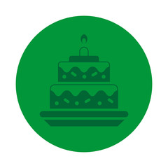 Birthday cake icon. Concept of happy Birthday. Vector illustration.