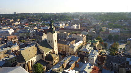 Obraz premium View of the old town. European Panorama