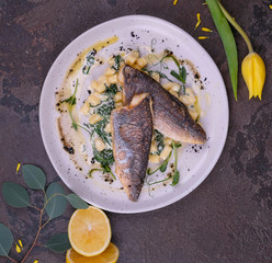 fish with vegetables