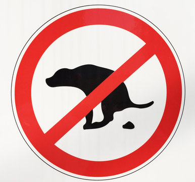 Se&ntilde;al prohibido defecar perros