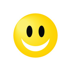 Illustration smiley icon vector yellow shining emoticon graphic