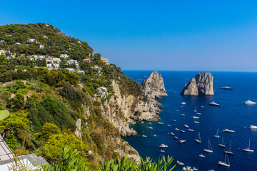 Vistas de Capri desde los jardines de Augusto