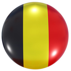 Fototapeta premium Belgium national flag button