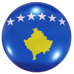Kosovo national flag button