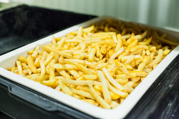 French fries served in event dish
