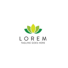 Logo design with lotus flower icon