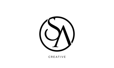 sa logo design luxury symbol icon