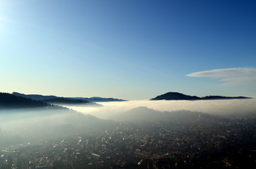 Nebeldecke über Freiburg