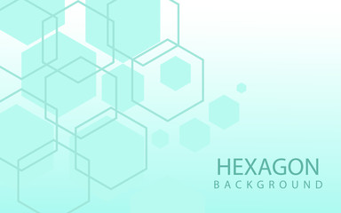 Hexagons Abstract Background With Geometric Shapes. Science, Technology and Medical Concept. Futuristic Background In Science Style. Graphic Hex Background For Your  Design. Vector Illustration