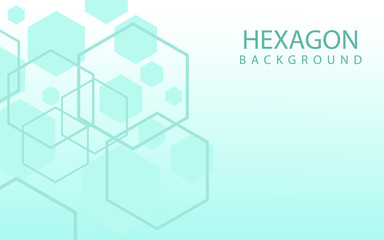 Hexagons Abstract Background With Geometric Shapes. Science, Technology and Medical Concept. Futuristic Background In Science Style. Graphic Hex Background For Your  Design. Vector Illustration