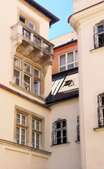 Fototapeta na wymiar View of part of building inside of old town hall in Bratislava, Slovakia