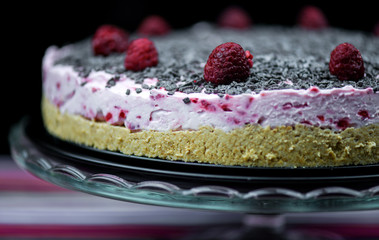 Fruit raspberry tasty biscuit cake