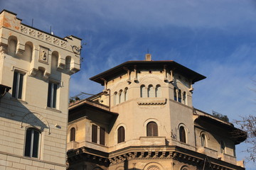 Fototapeta na wymiar Roma, architettura urbana del quartiere Prati