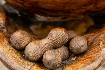 Wooden Carving of Peanuts in Shell
