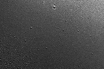 drops of water macro on a black background