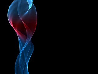 Obraz premium Abstract neon blue and red light wave futuristic background