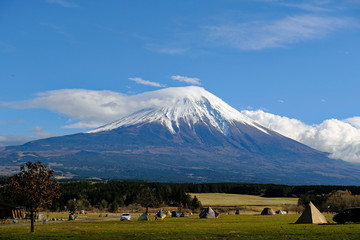 mount Fuji from fumatoppara campground