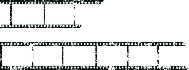 analog b/w neagtiv film with empty frames,grungy photo filmstrips with free copy space,vector,fictional artwork © Thomas Bethge