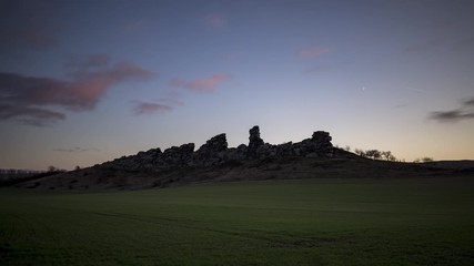 Holy grail timelapse of the devil's wall, Harz, Germany.