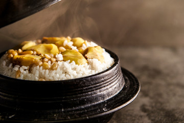 Chestnut and pine nut rice 