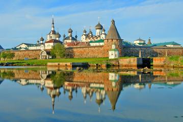 Fototapeta na wymiar The Solovetsky Monastery - fortified monastery located on the Solovetsky Islands in the White Sea in northern Russia