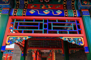 Wood carving of Chinese ancient architecture