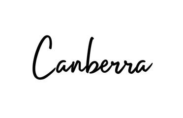 Canberra capital word city typography hand written text modern calligraphy lettering