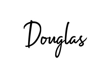Douglas capital word city typography hand written text modern calligraphy lettering