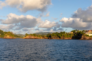 Saint Lucia, West Indies - Castries bay entrance