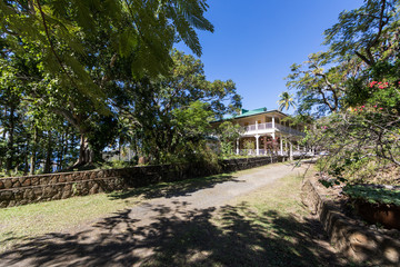 Soufriere, Saint Lucia, West Indies - Creole house in Morne Courbaril botanical garden