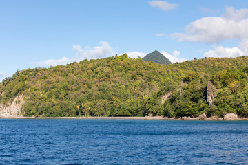 Saint Lucia, West Indies - Small desert beach on the southwestern coast