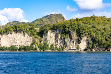 Saint Lucia, West Indies - Cliffs on the southwestern coast
