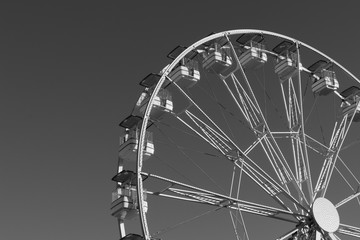 Ferris Wheel Over Blue Sky