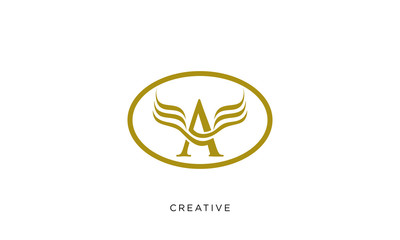 wing angle logo design vector icon