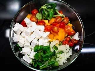 Abwaschbare Fototapete Fresh greek salad  © Jacek Chabraszewski