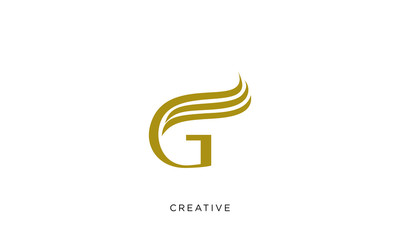 G wave logo design vector luxury
