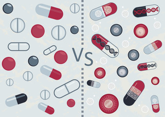 Old medicine and new medicine. Which will be better: usual drugs or cell therapy, gene therapy, nanobots and smart pills
