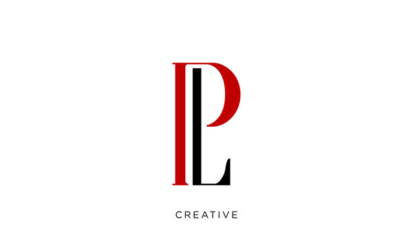 pl luxury logo design vector