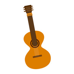 Obraz premium Isolated wooden guitar