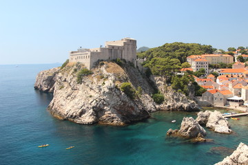 Panoramic view of Dubrovnik harbour in the summer Croatia