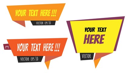 cartoon speach bubble text sign placeholder template mock up , vector illustration blank text sign for sale