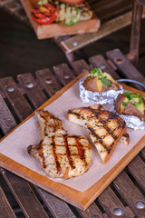 meat on grill 